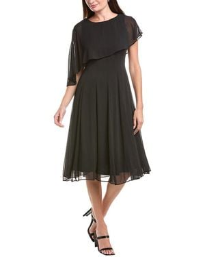 Maison Tara Chiffon Maxi Dress - Black
