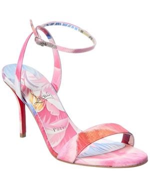 Christian Louboutin Miss Z 80 Canvas Sandal - Pink