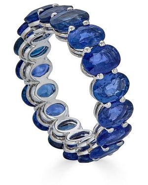 Diana M. Jewels Fine Jewellery 18K 10.69 Ct. Tw. Sapphires Eternity Ring - Blue