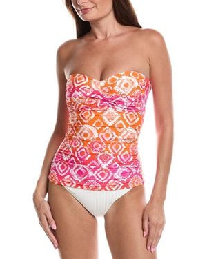 Anne Cole Liz Twist Strapless Tankini - Red