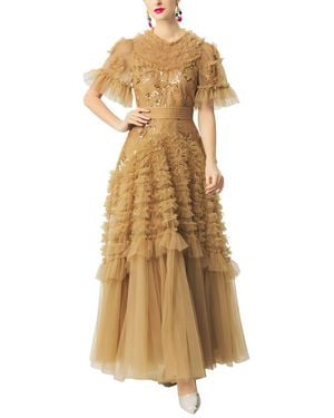 Olivia Taylor Embellished Dress - Natural