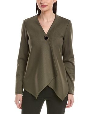 Joseph Ribkoff Solid Drape Cardigan - Green