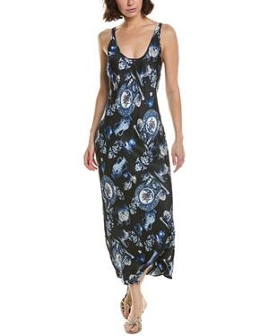 L'Agence Akiya Midi Dress - Blue