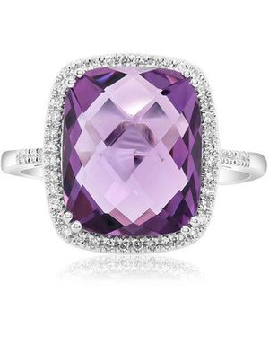 Diana M. Jewels Fine Jewellery 14k 4.03 Ct. Tw. Diamond & Amethyst Ring - Purple