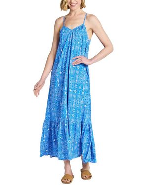 Life Is Good. Woven Maxi Dress - Blue