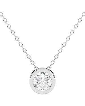 Lab Grown Diamonds 14K 1.50 Ct. Tw. Lab-Grown Diamond Necklace - Metallic