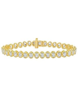 Diana M. Jewels Fine Jewellery 14K 6.15 Ct. Tw. Lab-Grown Diamond Tennis Bracelet - Metallic