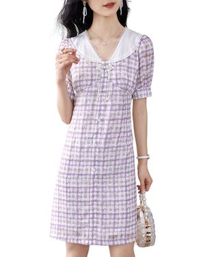 OUNIXUE Mini Dress - Purple