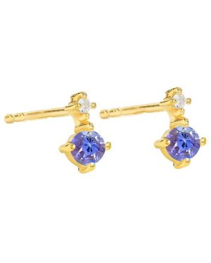 TIRAMISU 14K Over 0.13 Ct. Tw. Gemstone Drop Earring - White