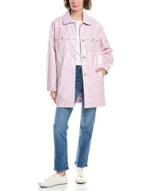 Jane Post Belted Trench Coat - Pink