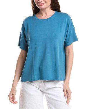 Eileen Fisher Bateau Neck Box Top - Blue