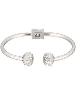 Eye Candy LA The Luxe Collection Titanium Cz Cuff Bracelet - White