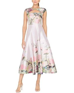 Kay Unger Augusta Tea Length Dress - White