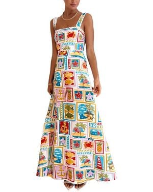 AMINA GLAM Midi Dress - White