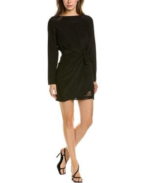 The Kooples Wrap Panel Mini Dress - Black