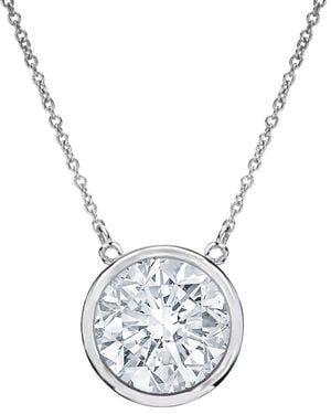 Diana M. Jewels Fine Jewellery 14k 1.30 Ct. Tw. Diamond Solitaire Pendant Necklace - Metallic