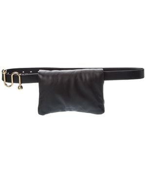 Sportmax Estremo Leather Shoulder Bag - Black