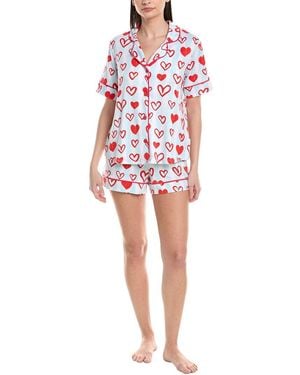 Room Service Pjs 2Pc Aspen Short Pj Set - Red