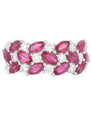 Gregg Ruth 14K 2.96 Ct. Tw. Diamond & Ruby Ring - Pink