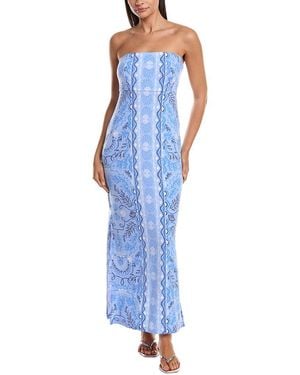 Lilly Pulitzer Noa Strapless Midi Dress - Blue