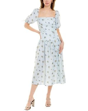 7021 Floral Dress - Blue