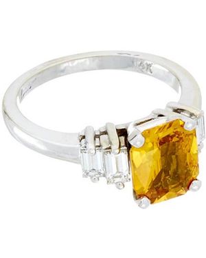 Diana M. Jewels Fine Jewellery 14K 2.91 Ct. Tw. Diamond & Sapphire Ring - White