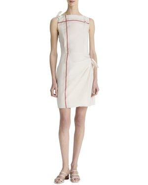 Vince Handkerchief Stripe Wrap Dress - White