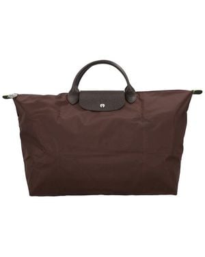 Longchamp Le Pliage Large Canvas Travel Bag - Brown