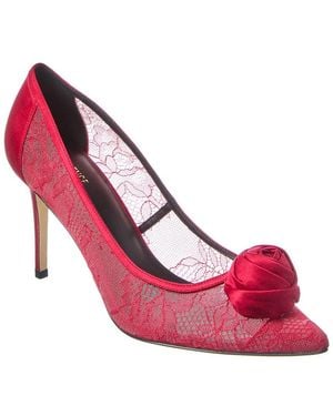 L'Agence Fosette Lace & Satin Sandal - Pink