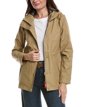 HUNTER Abbey Rubberized Short Rain Jacket - Natural