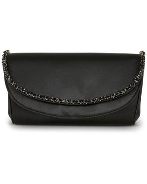 Badgley Mischka Talia Satin Clutch - Black