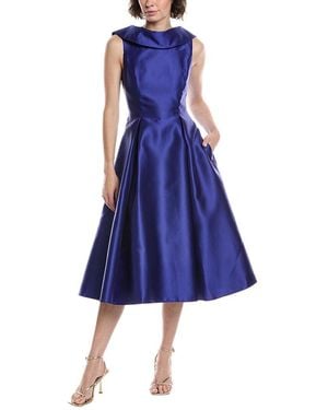 Adrianna Papell Mikado Midi Dress - Blue
