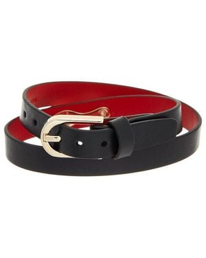 Christian Louboutin Leather Belt Bracelet - Red