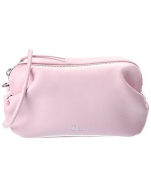 Dior Bow Leather Pouch - Pink