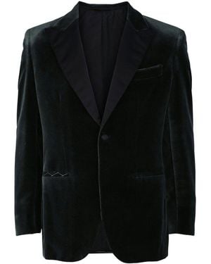 Brioni Velvet Silk-Blend Smoking Jacket - Black