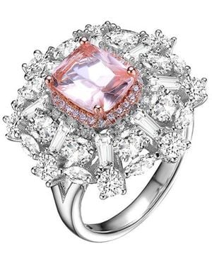 Genevive Jewelry Silver Ring - White