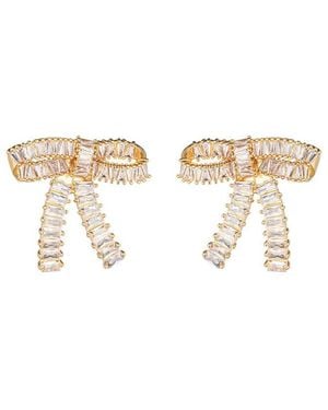 Eye Candy LA Cz Mia Dainty Bow Stud Earrings - White