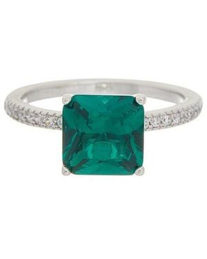 Juvell 18K Plated Topaz Cz Ring - Green