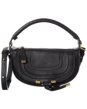 Chloé Marcie Mini Leather Shoulder Bag - Black