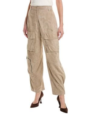 Brunello Cucinelli Leather Pant - Natural