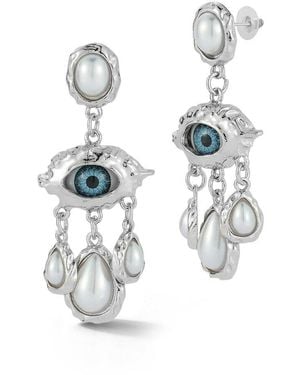 Sphera Milano Plated Earrings - White