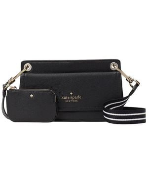 Kate Spade Rosie Small Pebbled Leather Flap Crossbody - Black