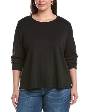 Eileen Fisher Plus Crewneck Top - Black