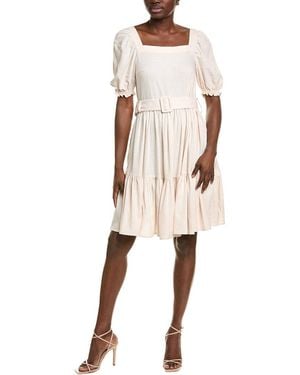 BGL Linen-Blend Mini Dress - Natural