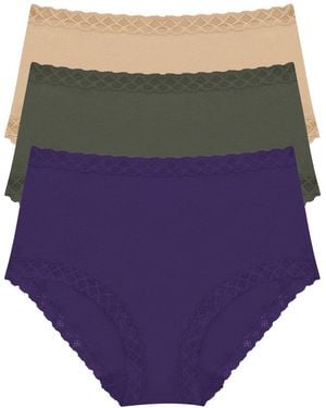 Natori 3Pk Bliss Full Brief - Purple