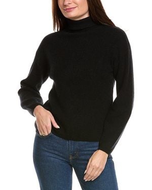 Kier + J Kier + J Ribbed Turtleneck Wool & Cashmere-Blend Jumper - Black