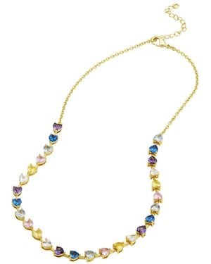 Savvy Cie Cz Tennis Necklace - Metallic