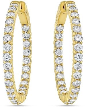 Diana M. Jewels Diana M. Fine Jewellery 14K 3.33 Ct. Tw. Lab-Grown Diamond Hoops - Metallic
