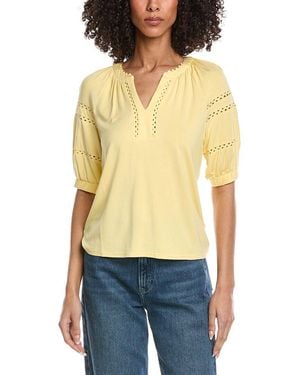 Nicole Miller Solid Blouse - Yellow