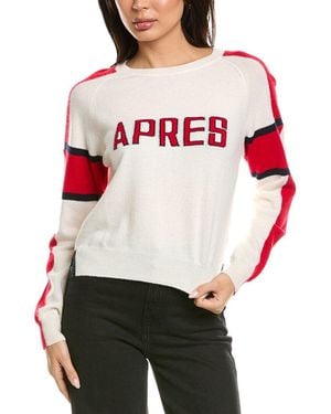 Brodie Cashmere Apres Ski Club Crewneck 100% Cashmere Jumper - Red